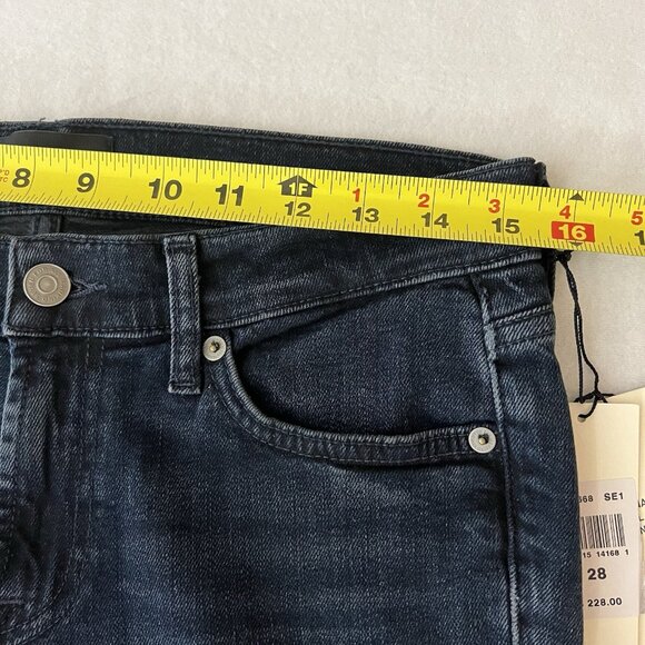 7 for all Mankind Women's Distressed Boot Cut Blue Denim Jeans Sz 28 NWT $228.00 - Picture 12 of 15